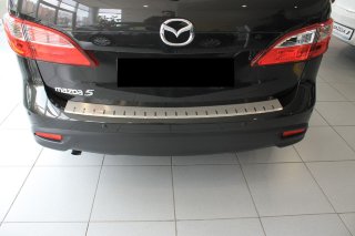 Накладка на бампер с загибом для Mazda 5 II 2010+ (DOUBLE) BGT