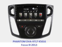 Штатная магнитола для Ford Focus III 2012+ Phantom DVA-9717 K5016