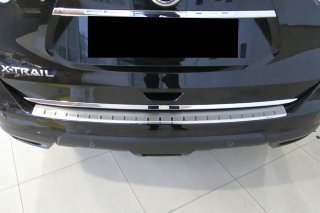 Накладка на бампер с загибом для Nissan X-Trail T32 2014+ (DOUBLE) BGT