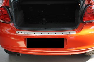 Накладка на бампер с загибом для VW Polo V 5D 2009+ (DOUBLE) BGT