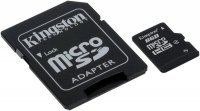 Карта памяти Kingston microSDHC 8 Гб Class 4+ SD-adapter