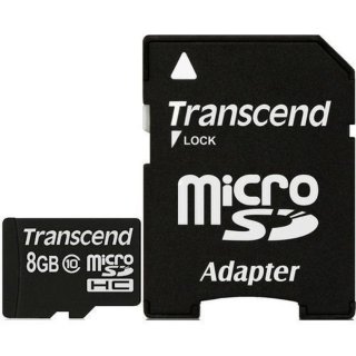 Карта памяти Transcend MicroSDHC 8GB Class 10 + SD-adapter