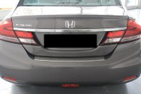Накладка на бампер с загибом для Honda Civic 4D FL 2013+ (DOUBLE) BGT