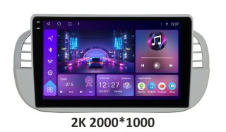 Штатна магнітола Soundbox S-1248 зCarPlay та  4G модемом для автомобіля Fiat 500 2007-2014 S4 2K-1248