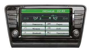 Штатная магнитола Synteco (Road Rover) SRTi на Skoda Octavia A7