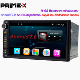 2DIN автомагнитола Prime-X A7 (Android 7.0)
