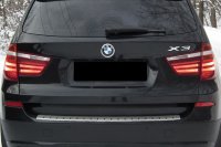 Накладка на бампер с загибом для BMW X3 II (F25) 2010-2014 (DOUBLE) BGT
