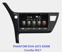 Штатная магнитола для Toyota Corolla 2017+ Phantom DVA-1071 K5008