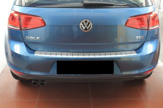 Накладка на бампер с загибом для VW Golf VII 2013+ (DOUBLE) BGT